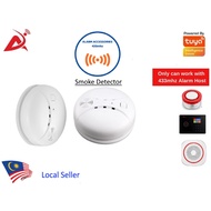 Tuya SmartLife Wireless Fire Smoke Alarm Detector 433MHz Portable Fire Sensor for Home Security Alar