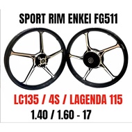 LC135 / 4S / V1 / V2 / V3 / V4 / V5 / V6 / V7 / LAGENDA 115 SPORT RIM ENKEI FG511 BATANG CHROME 1.4 