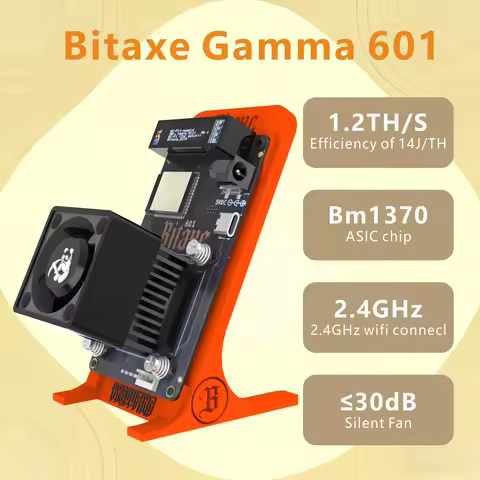Bitaxe-Bitcoin Miner Orange, The hash rate of the Bitcoin network is about 1.2 th/s, 601