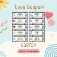 Love Coupon / Love Coupon / Relationship Coupon / Relationship Card Game