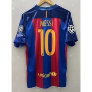16-17 Barcelona Home Retro Soccer Jersey Custom T-shirt Football Jersey MESSI NEYMAR JRabac
