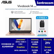 ASUS Vivobook 14 A1404VAP - Intel Core 5 Processor 120U Intel Graphics/ 8-16GB/ 512GB/ 14inch/ WIN11