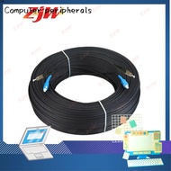 telephone ♠2 Core FTTH Fiber Optic Drop Cable w SC UPC  FC UPC Connectore 100m 200m 300m Outdoor Cab