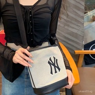 Sg Seller South Korea MLB Bucket Bag2025New classic canvas large capacity shoulder bag NY Versatile 