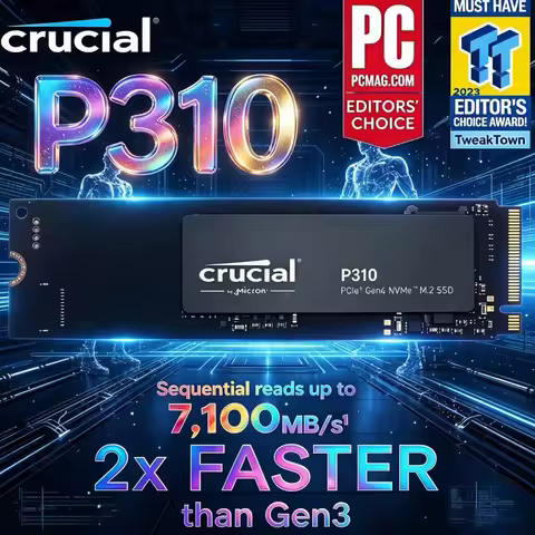 Crucial P310 1TB 2280 PCIe Gen4 3D NAND NVMe M.2 SSD 500GB 2TB – Up to 7,100 MB/s, Internal Solid St