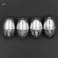 TAR 20Pcs Alloy Hollow Olive Fishing Sinkers3/ 4/6/8/10/12/15g Wax Coating Fishing Weight Steel Fish