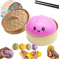 Dumpling Mystery Squishy, Jumbo Giant Glitter Dumpling Squishy, Soft Squeeze Decompression Dough wit