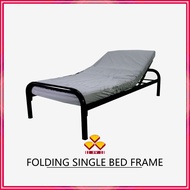 3V Powder Coat Metal Foldable Single Bed Frame / Adjustable Single Bed Frame / Kati
