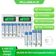 PUJIMAX battery charger NI-MH battery AA/AAA battery rechargeable battery LCD smart fast charger