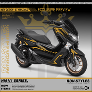 NMV1 CUTTING STRIPING NMAX 155 OLD STRIPING VARIASI NMAX LAMA STIKER BODY NMAX OLD STIKER NMAX HITAM