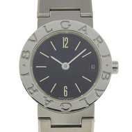 Pre-owned BVLGARI Bzero1 watch, BB23SS, stainless steel, quartz movement, analog display, black dial