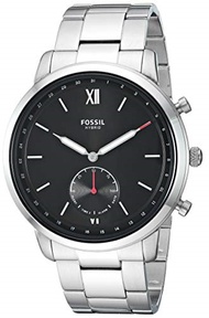 Fossil Men s Hybrid Smartwatch Watch with Stainless-Steel Strap, Silver, 21 (Model: FTW1180)