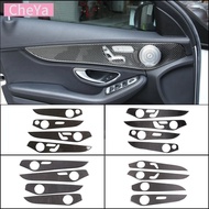 For Mercedes-Benz C-Class GLC W205 C180 2014-2020 Car Interior Doors Decoration Panel Cover Trim sof