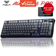 AULA S98pro Wireless Mechanical Keyboard with Screen 3 Mode BT5.0/USB-C/2.4G Gasket Hot-swap Gaming 