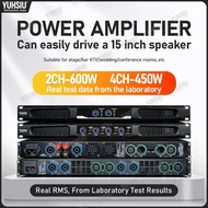 Professional Digital High Power 1U Amplifier 600W 2/4 Channels Audio for Disco Subwoofer Stage DJ Ou