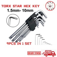 Star Hex Key/Torx Hex Key Set/Allen Key Star/Hex Key Set 9pcs