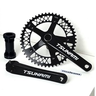 Tsunami Black Hollowtech 144BCD 48T Crankset 49T Fixedgear/