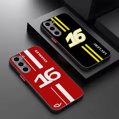 Charles Leclerc 16 Phone Case Matte Transparent For Samsung S25Plus S21fe S22 FE S23 Ultra S24 Plus 