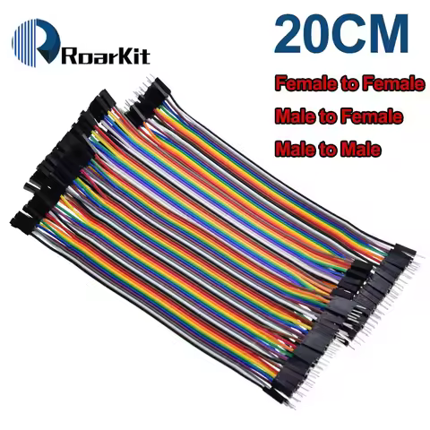 40-120pcs Dupont Line 20CM 2.54MM 40Pin Male to Male + Male to Female and Female to Female Jumper Wi