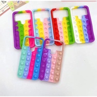 Universal Cellphone Case (//6.3)Soft Silicone Pop it Bubble Cute Rainbow Silicone Case Cover