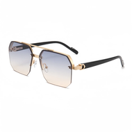 อินเทรนด์แว่นตากันแดด Aviator สําหรับบุรุษสตรี Retro Double Bridge โลหะขับรถ UV400 แว่นตากลางแจ้ง Se