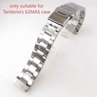 Nologo 62Mas Watch Strap Belt Stainless Steel Bracelet For Tandorio Diving Waterproof Wristwatch