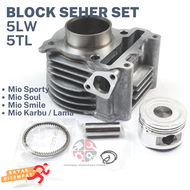 1 SET BLOK SEHER MIO SPORTY KOMPLIT / MIO SOUL / MIO SMILE / MIO LAMA / SATU SET BLOK MESIN MIO SMILE FULL SET / BLOK MESIN MIO SPORTY / BLOK SEHER 5LW 5TL MIO SPORTI KARBU STANDAR KOMPIT SET / RING PISTON SEHER / BLOK MESIN DEPAN MIO LAMA / TANGAN POSTON