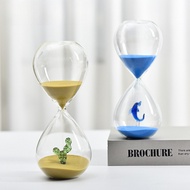 [Toronto2]  30 Minutes Cactus Hourglass Sand Timer Time Management Tool Creative Glass Hourglass Orn