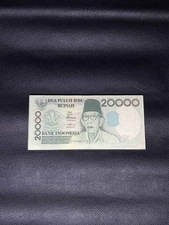 uang kertas kuno koleksi 20000 rupiah Ki Hajar Dewantara 1998 original