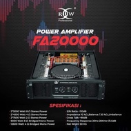 POWER AMPLIFIER 2 CHANNEL FA20000 / FA 20000 RDW PROFESSIONAL