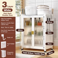 SIV 2/3-Tier Dish Rack with Drainer Dish Rack Organizer Cabinet Kitchen Countertop Plate Organizer S