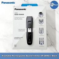 (Panasonic) Washable Rechargeable Beard Trimmer ER-GB96-k Black พานาโซนิค เครื่องโกนหนวดไฟฟ้า กันน้ำ