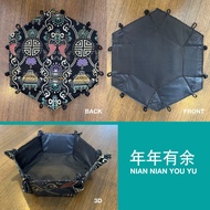 Chinese Silky Fabric Cloth Fruit Candy Plate Tray Chinese Style Festival Decorative Fruit Basket Wedding Decoration with Traditional Buckles CNY
