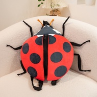 new 35cm Cartoon Fun Insect Plush Doll Backpack Bee Ladybug Backpack Plush Toy Home Decoration Gift 