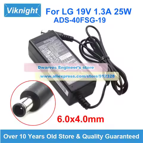 Genuine 19V 1.3A 25W ADS-40SG-19-3 19025G Switching Adapter LCAP21 Charger For 22EA53VA FLATRON 24M3