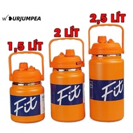 URJUMPEA Water Bottle, Insulated Thickened Sports Water Bottles, Portable with Straw BPA Free 2L/2.5