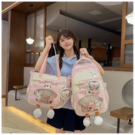 Kawaii Ita bag Ita Backpack Transparent Backpack Badges Display Shoulder Bag Waterproof Students Bac