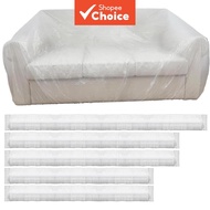 One-time Plastic Furniture Dust Covers with Elastic, Fits Sofas, Chairs, Dining Tables, TV Stands; O