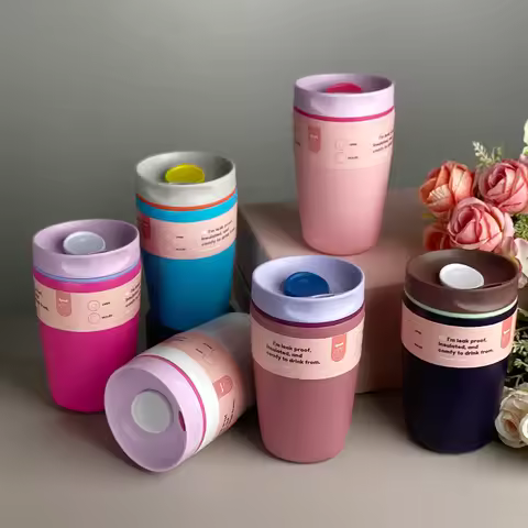 1pc Vacuum Insulated Stainless Steel Coffee Tumbler Reusable Thermal Travel Coffee Water Cup