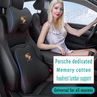 Porsche Headrest Lumbar Support Pillow Neck Pillow Memory Foam Exclusive Customization Cayenne Macan Panamera Cayman
