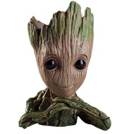 BEIBEI คุณภาพสูง มัลติฟังก์ชั่น มนุษย์ต้นไม้ ชาวไร่สวน ปากกาหม้อ กระถางดอกไม้กรูท Groot Action Figur