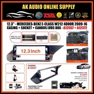 Mercedes-Benz E-Class W212 4 Door 2009 -2016 Android Player 12.3" Inch Casing +Socket +Canbus LVDS B