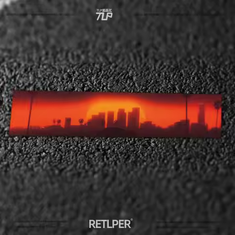 Retlper Reflective Car Stickers Original "Morning Glow Sky Sash" City Street Scene Car and Motorcycl
