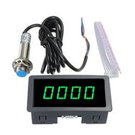 (RTQH) 4 Digital LED Display Tachometer RPM Speed Meter High Precision Tachometer with Hall Proximit