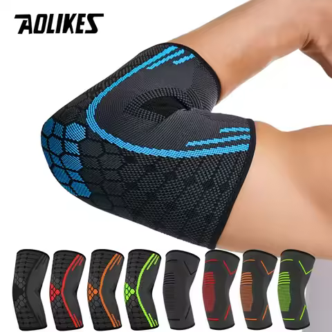AOLIKES 1PCS New Elbow Compression Sleeve,Tennis Elbow Braces for Tendonitis and Tennis Elbow,Arm Su