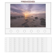 FREEWOODIEGI Card Protector Sleeves,  A7 A7 Binder Pages, 6-Ring Binder Refill