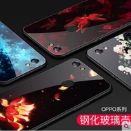 Oppo series r9s r15 glass phone caseR59s a83 silicone protective cover