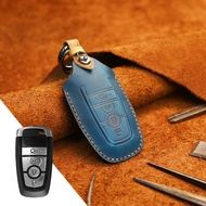 CRLSEO For Ford Leather Key Cover Case Car Remote Key Holder For Ford Ranger Mustang Ecosport Everes