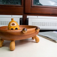 Ebony Crab Tray Fruit Coffee Table Snack Tray Storage Tray Washable Solid Wood Japanese Original Cre