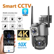 V380 CCTV Dual Lens outdoor waterproof 360 cctv with audio and speaker IP Security Cameras wifi cctv camera for house full color night vision surveillance camera